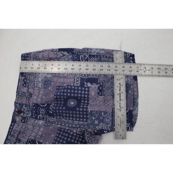 LUCKY BRAND Shorts Mens 34 W36 Bandana Flat Front 7" Lightweight chino pockets - Picture 8 of 13